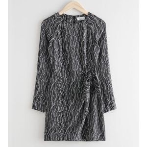 & other stories new black and white dress